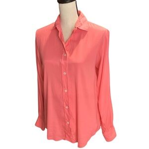Amina Rubinacci Pink Silk Blouse, Size 44‎ (6-8) Stretch